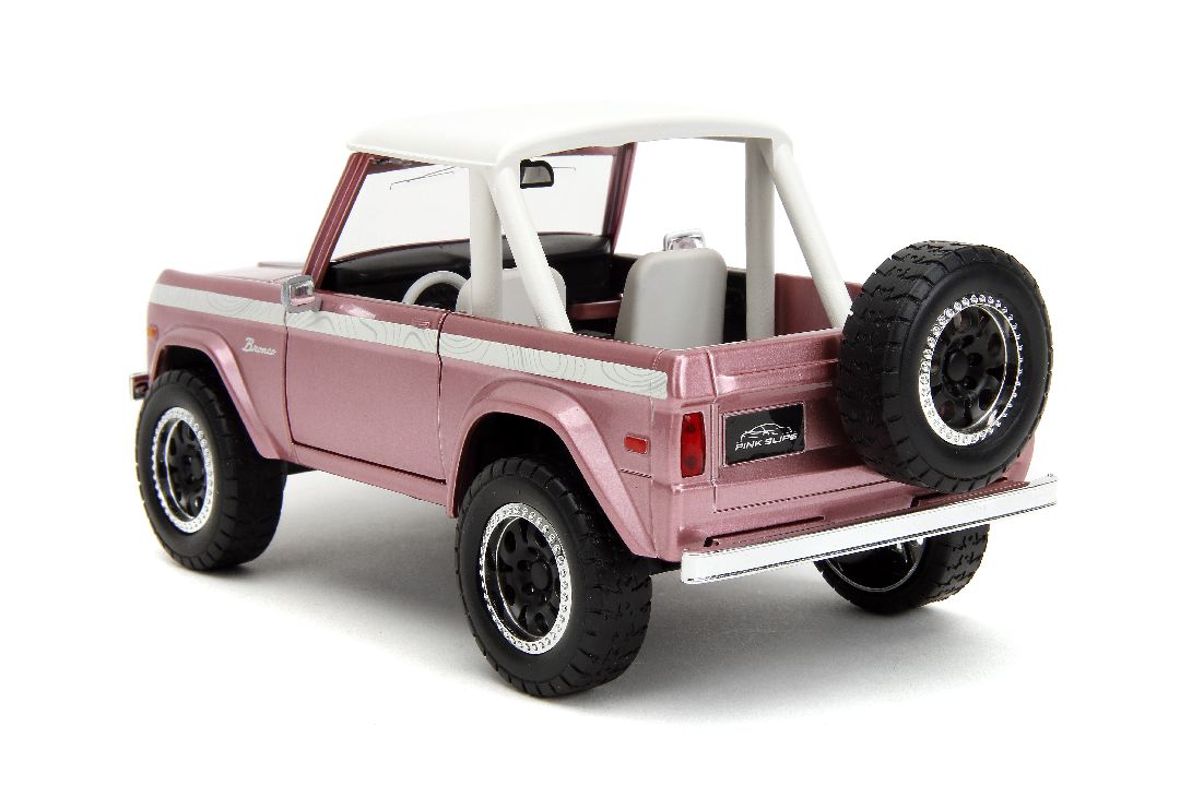 Jada 1/24 "Pink Slips" 1973 Ford Bronco - Metallic Pink