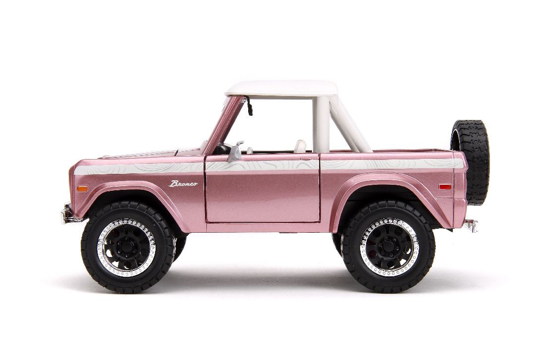 Jada 1/24 "Pink Slips" 1973 Ford Bronco - Metallic Pink