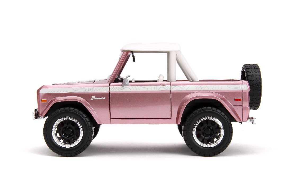 Jada 1/24 "Pink Slips" 1973 Ford Bronco - Metallic Pink - Click Image to Close