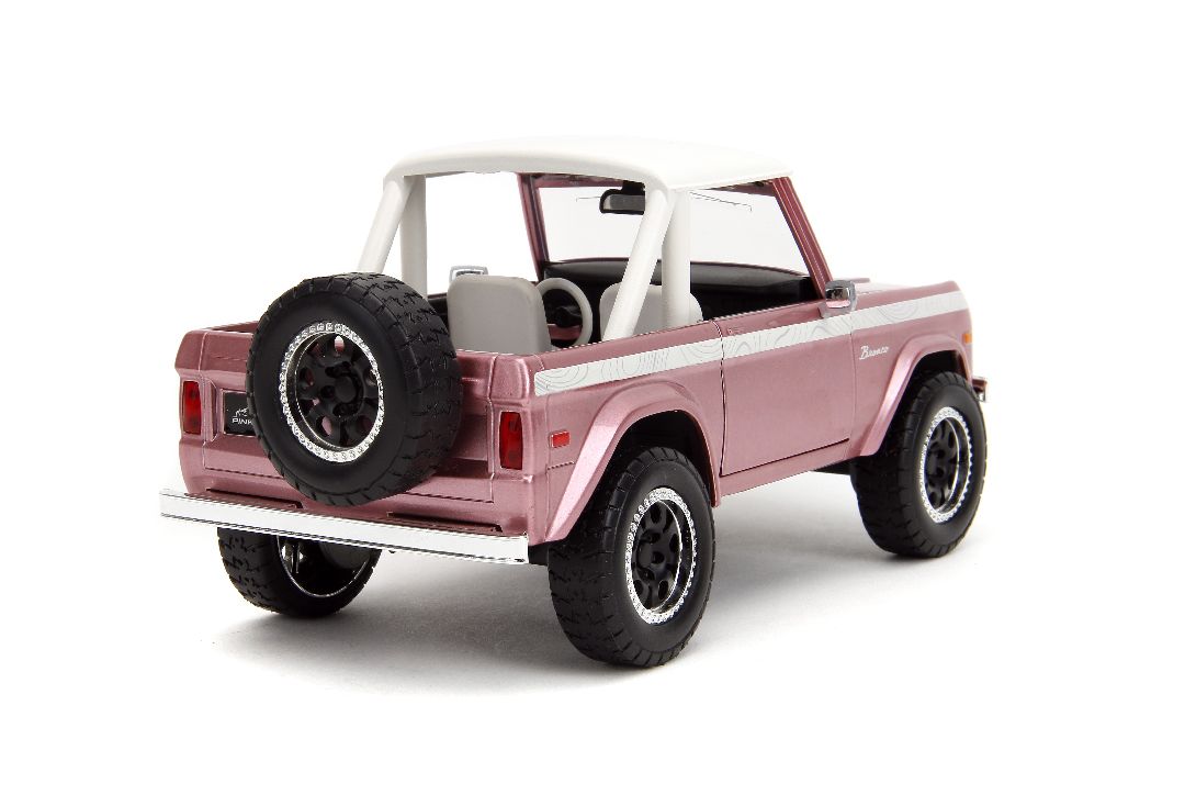 Jada 1/24 "Pink Slips" 1973 Ford Bronco - Metallic Pink