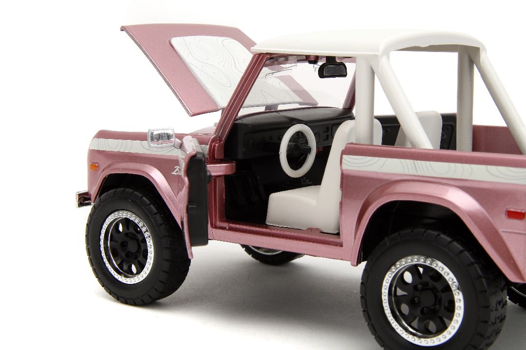 Jada 1/24 "Pink Slips" 1973 Ford Bronco - Metallic Pink