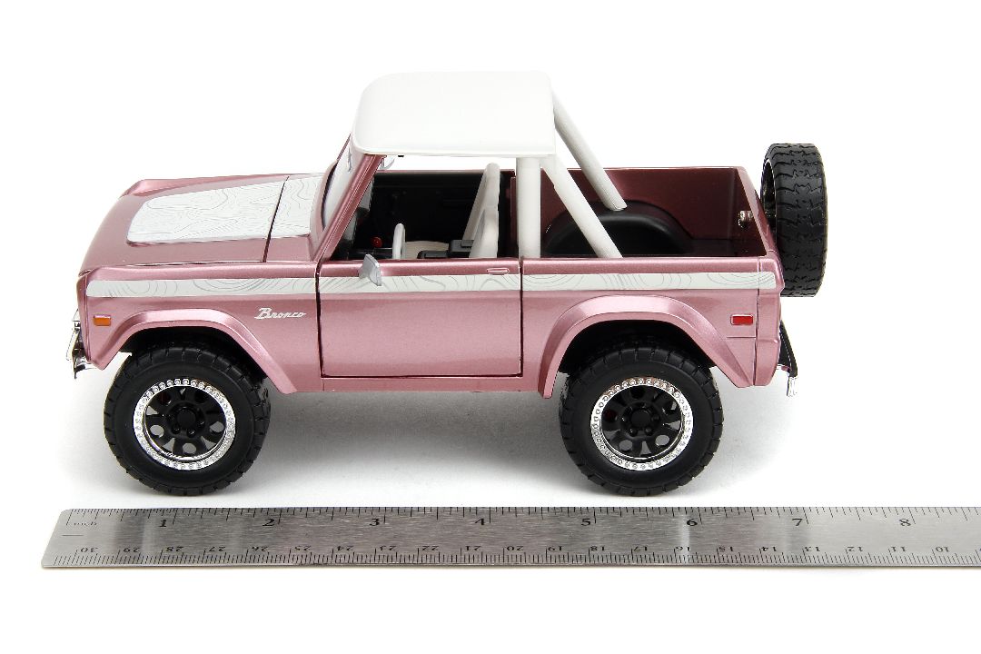 Jada 1/24 "Pink Slips" 1973 Ford Bronco - Metallic Pink - Click Image to Close