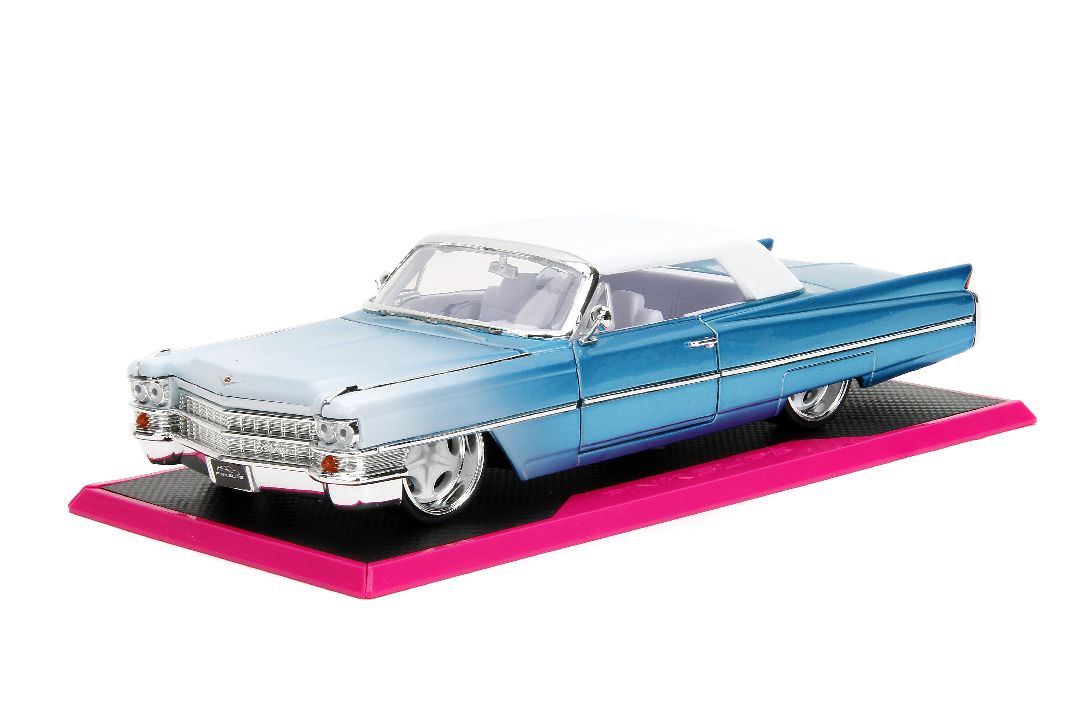 Jada 1/24 "Pink Slips" 1963 Cadillac - Candy Blue Gradient - Click Image to Close