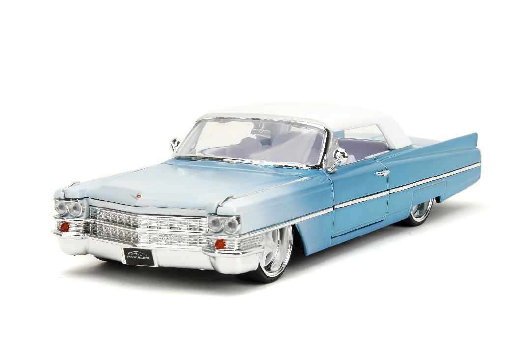 Jada 1/24 "Pink Slips" 1963 Cadillac - Candy Blue Gradient - Click Image to Close