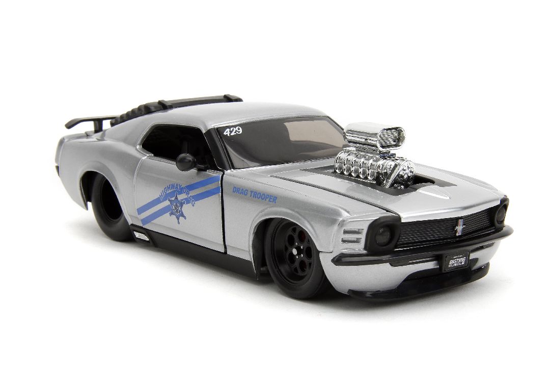 Jada 1/24 "BIGTIME Muscle" 1970 Ford Mustang Boss 429 -Candy Slv - Click Image to Close