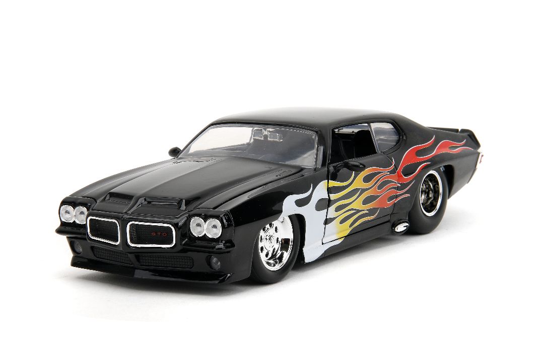 Jada 1/24 "BIGTIME Muscle" 1971 Pontiac GTO Judge - Glossy Black - Click Image to Close