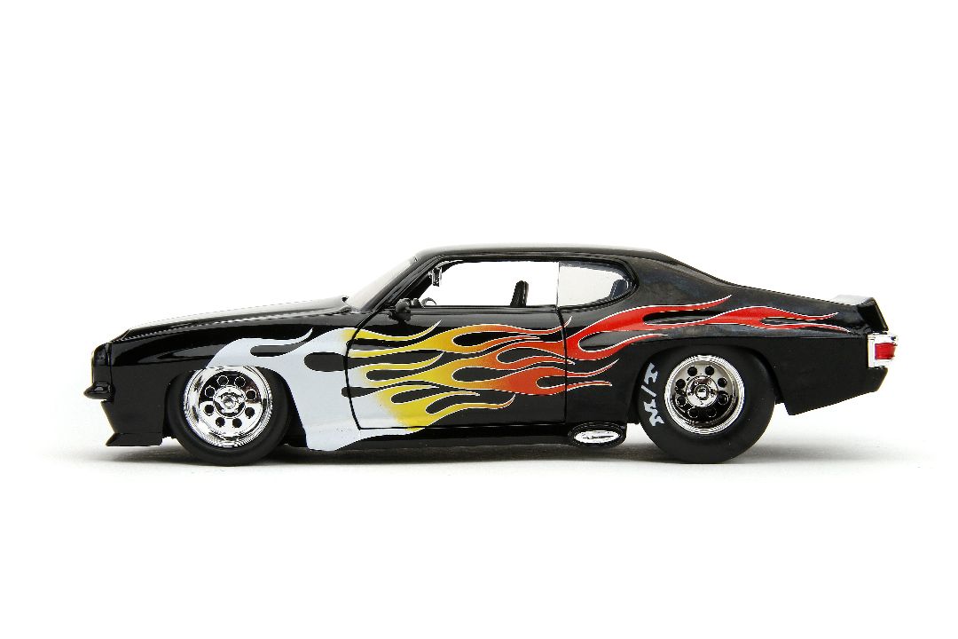 Jada 1/24 "BIGTIME Muscle" 1971 Pontiac GTO Judge - Glossy Black - Click Image to Close