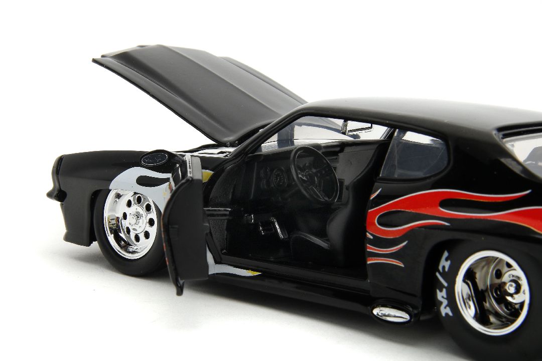 Jada 1/24 "BIGTIME Muscle" 1971 Pontiac GTO Judge - Glossy Black - Click Image to Close