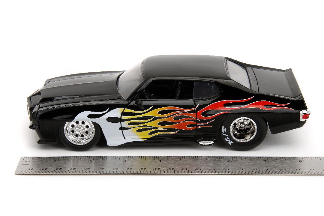 Jada 1/24 "BIGTIME Muscle" 1971 Pontiac GTO Judge - Glossy Black - Click Image to Close