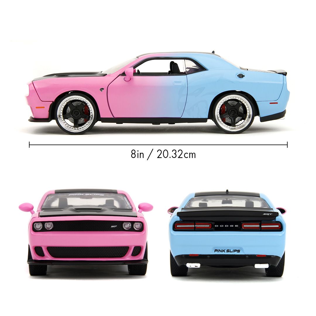 Jada 1/24 Pink Slips w/Base - 2015 Dodge Challenger SRT Hellcat