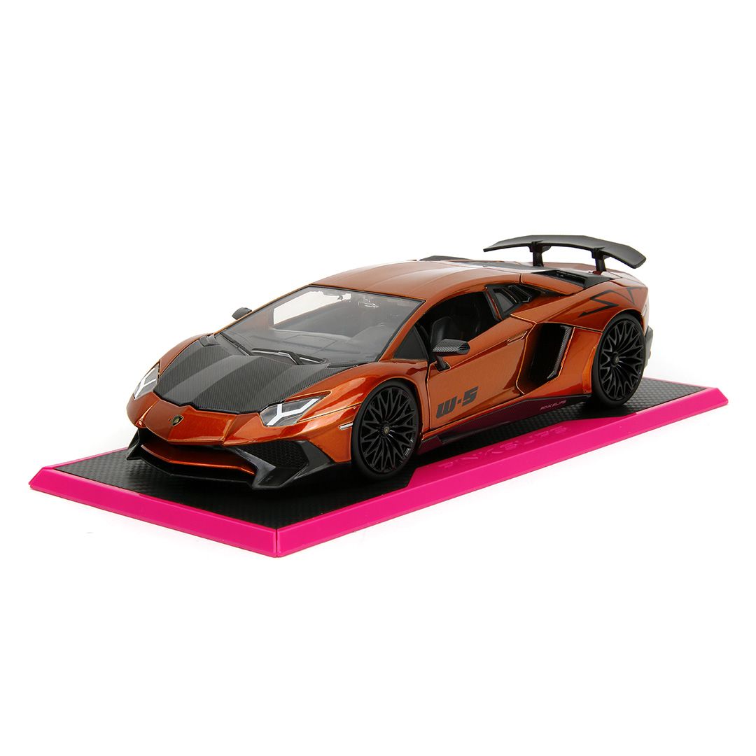 Jada 1/24 Pink Slips w/Base - Lamborghini Aventador SV