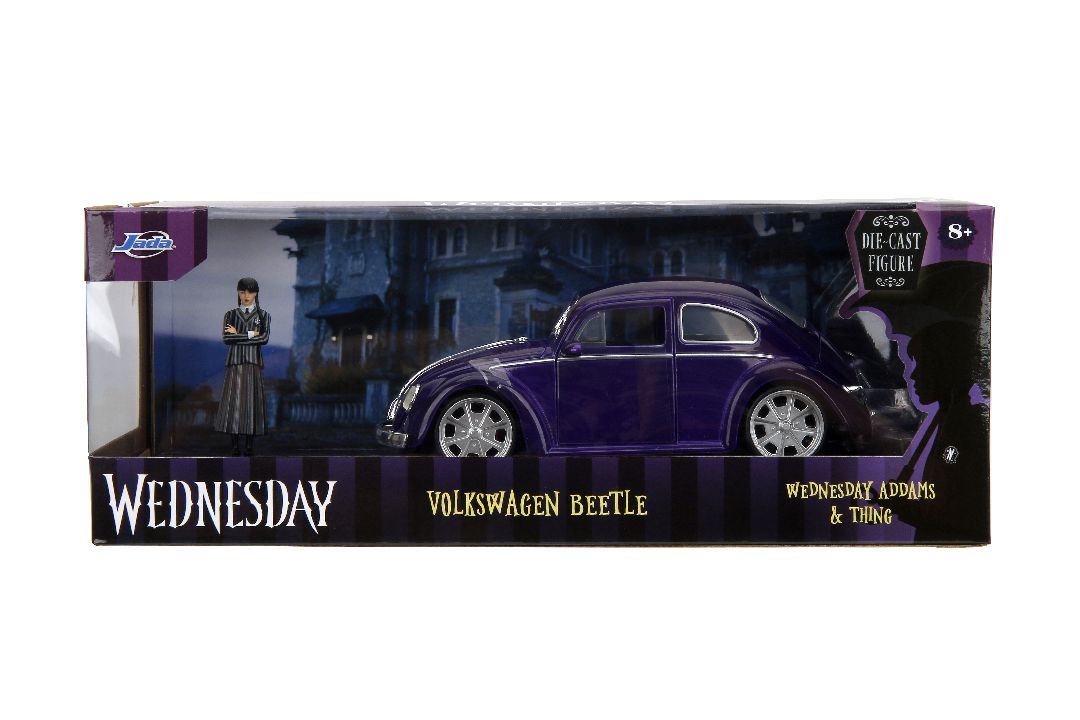 Jada 1/24 "Hollywood Rides" 1959 VW Beetle w/ Wednesday Addams