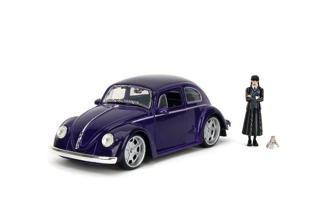 Jada 1/24 "Hollywood Rides" 1959 VW Beetle w/ Wednesday Addams