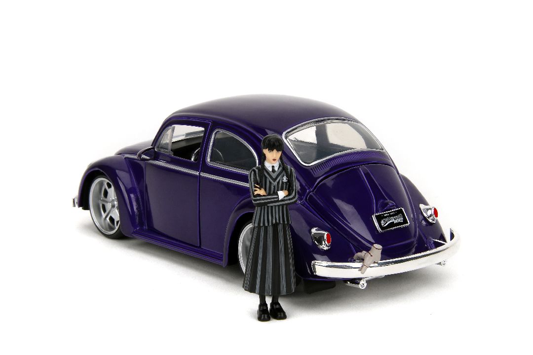 Jada 1/24 "Hollywood Rides" 1959 VW Beetle w/ Wednesday Addams