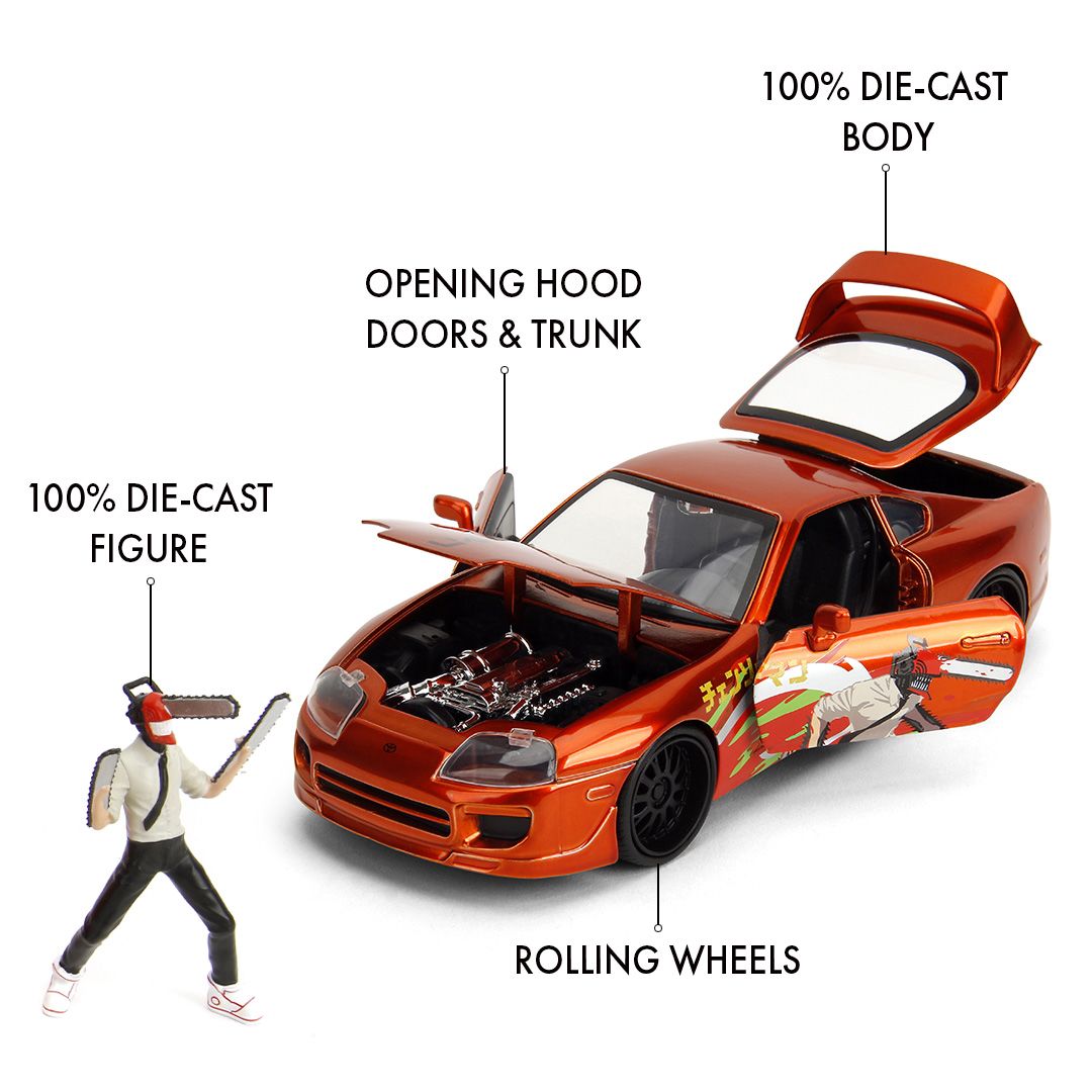 Jada 1/24 "Hollywood Rides" - 1995 Supra w/ Chainsaw Man
