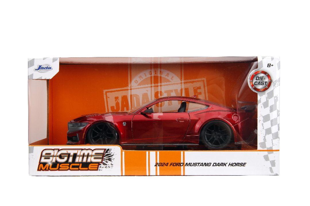 Jada 1/24 "BIGTIME Muscle" 2024 Ford Mustang Dark Horse - Red - Click Image to Close