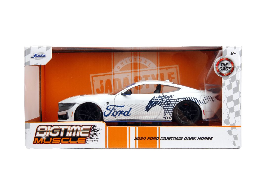 Jada 1/24 "BIGTIME Muscle" 2024 Mustang Dark Horse - White