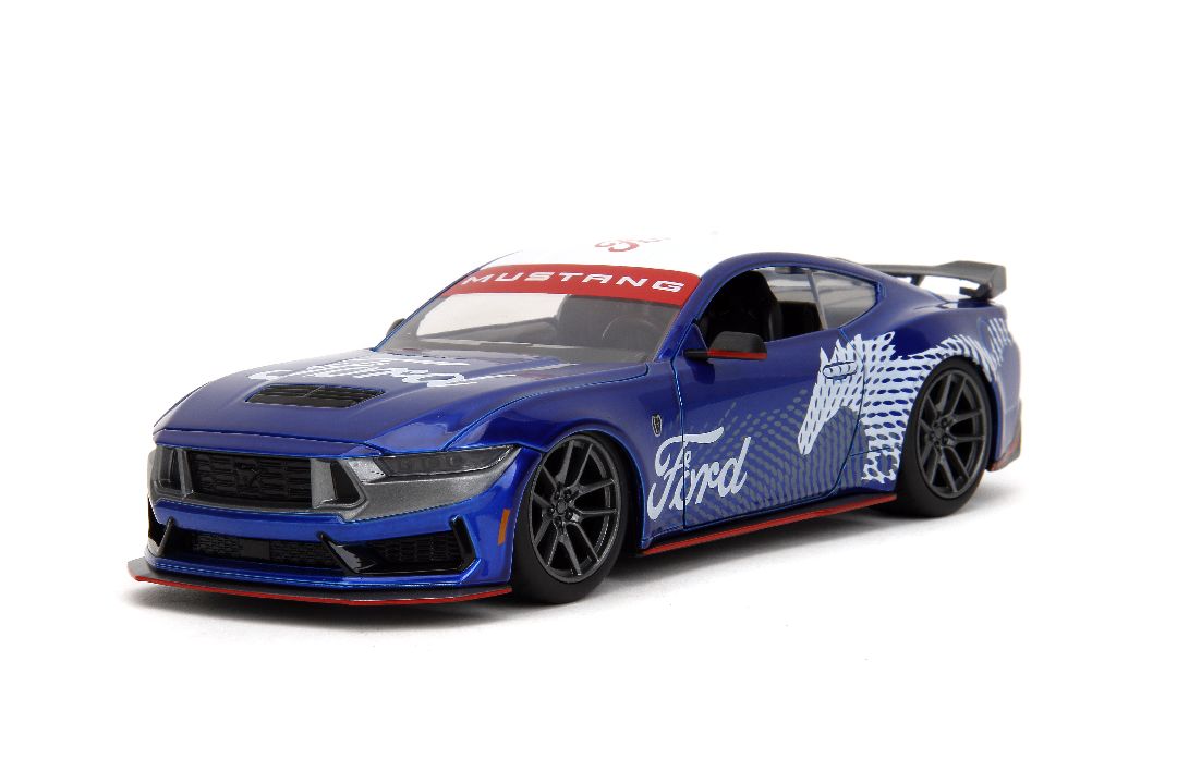 Jada 1/24 "BIGTIME Muscle" 2024 Mustang Dark Horse - Candy Blue - Click Image to Close