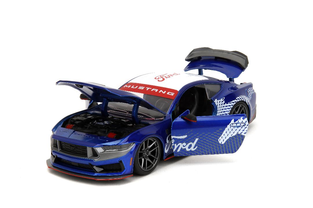 Jada 1/24 "BIGTIME Muscle" 2024 Mustang Dark Horse - Candy Blue - Click Image to Close