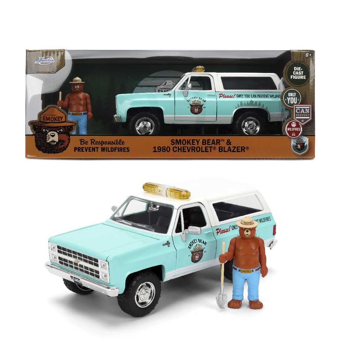 Jada 1/24 "Hollywood Rides" - 1980 Chevy Blazer w/ Smokey Bear
