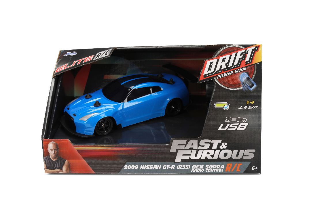 Jada 1/24 FF DRIFT R/C - BRIAN's Nissan GT-R R(35) Ben Sopra