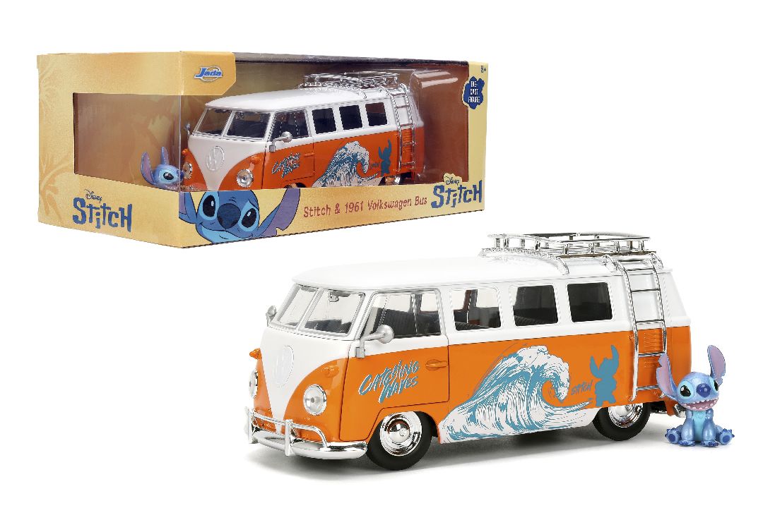 Jada 1/24 "Hollywood Rides" - Disney - 1961 VW Bus w/ Stitch