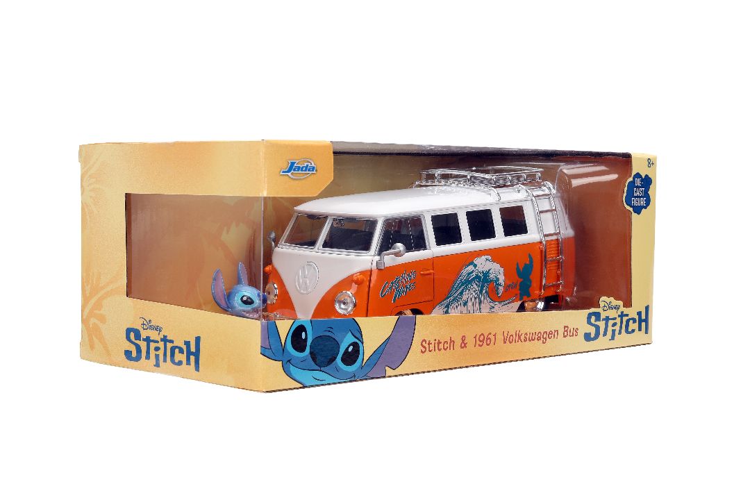 Jada 1/24 "Hollywood Rides" - Disney - 1961 VW Bus w/ Stitch