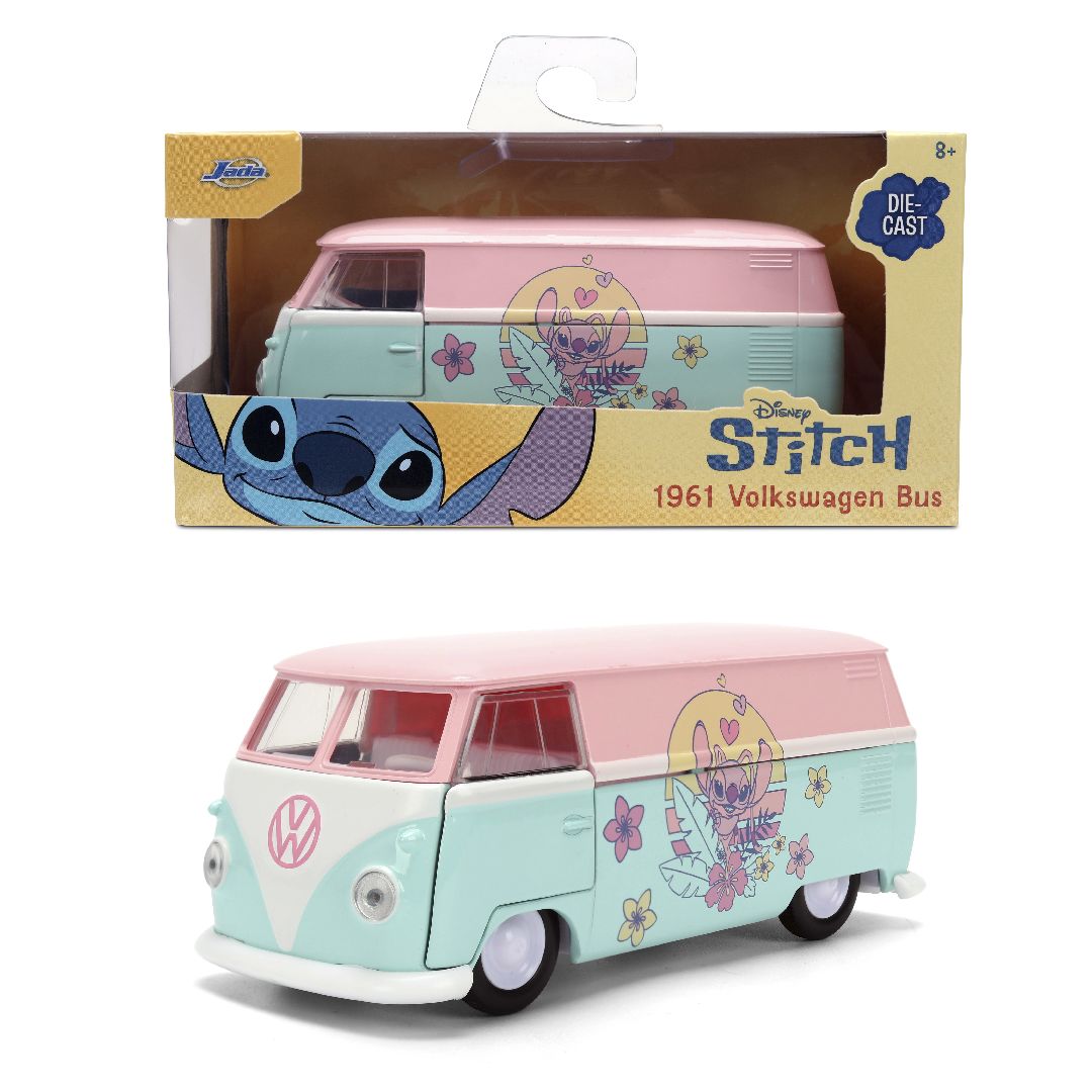 Jada 1/32 "Hollywood Rides" - STITCH - 1961 VW Bus (ANGEL THEME)