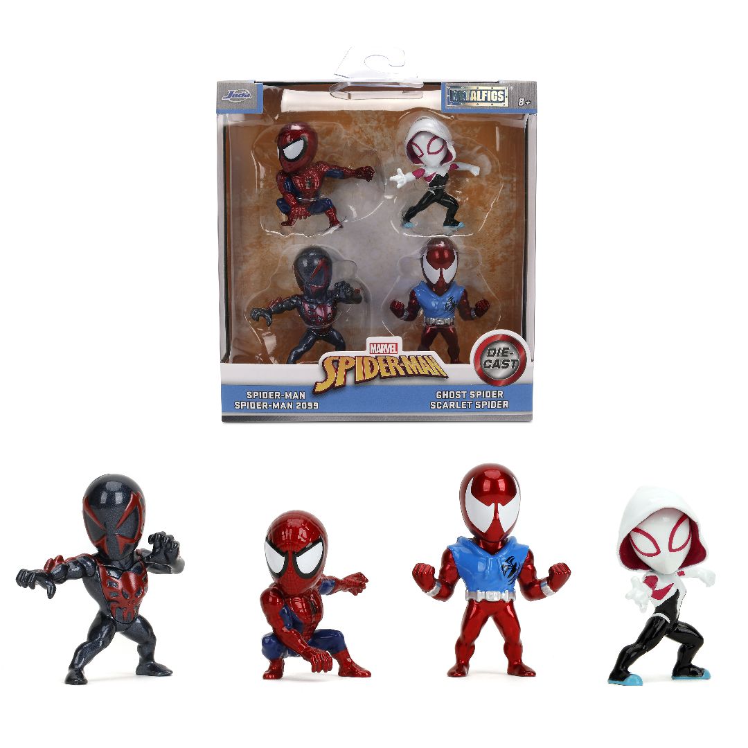 Jada 2.5" Metalfigs - Marvel - Spider-Man 4-Pack