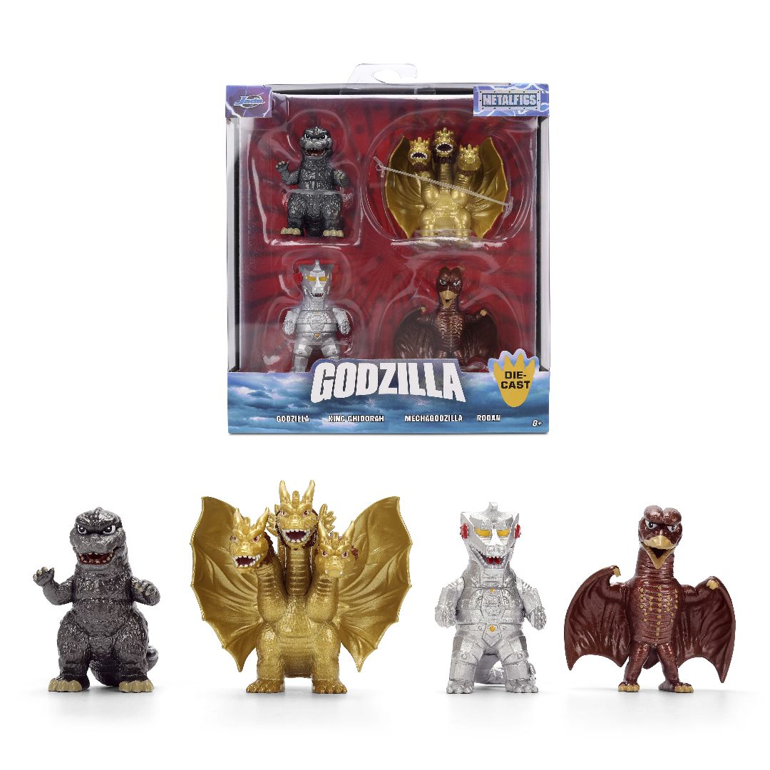 Jada 1.65" Nano Metalfigs - Toho - Godzilla 4-Pack