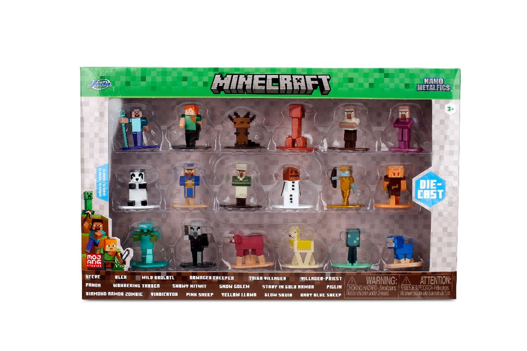 Jada 1.65" Nano Metalfigs - Minecraft 18-Pack