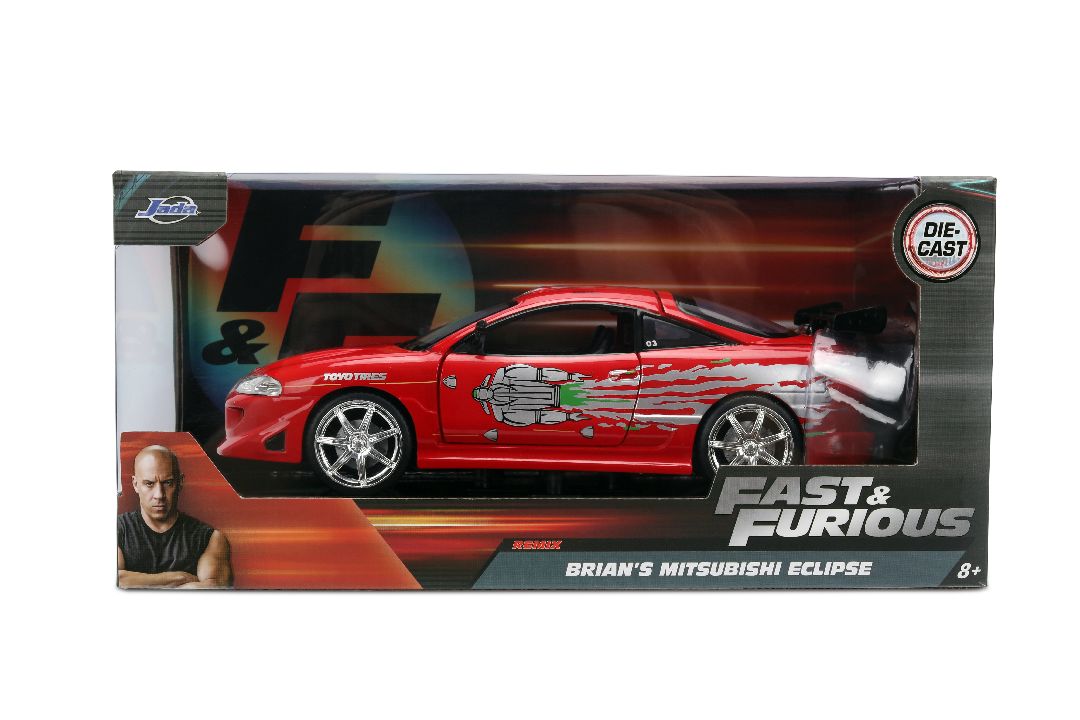 Jada 1/24 "F&F" Brian's Mazda RX-7 w/ Dom's Mistubishi Graphics