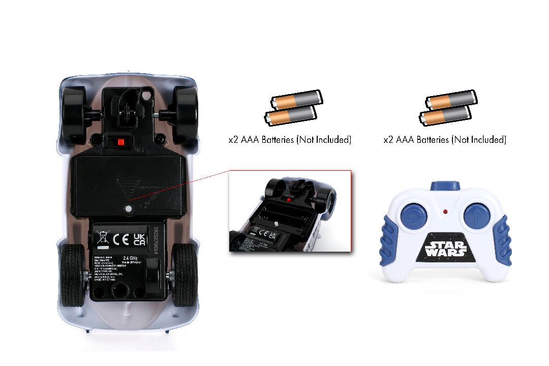 Jada 1/32 "Simple Function" R/C - Star Wars - R2D2 VW Beetle