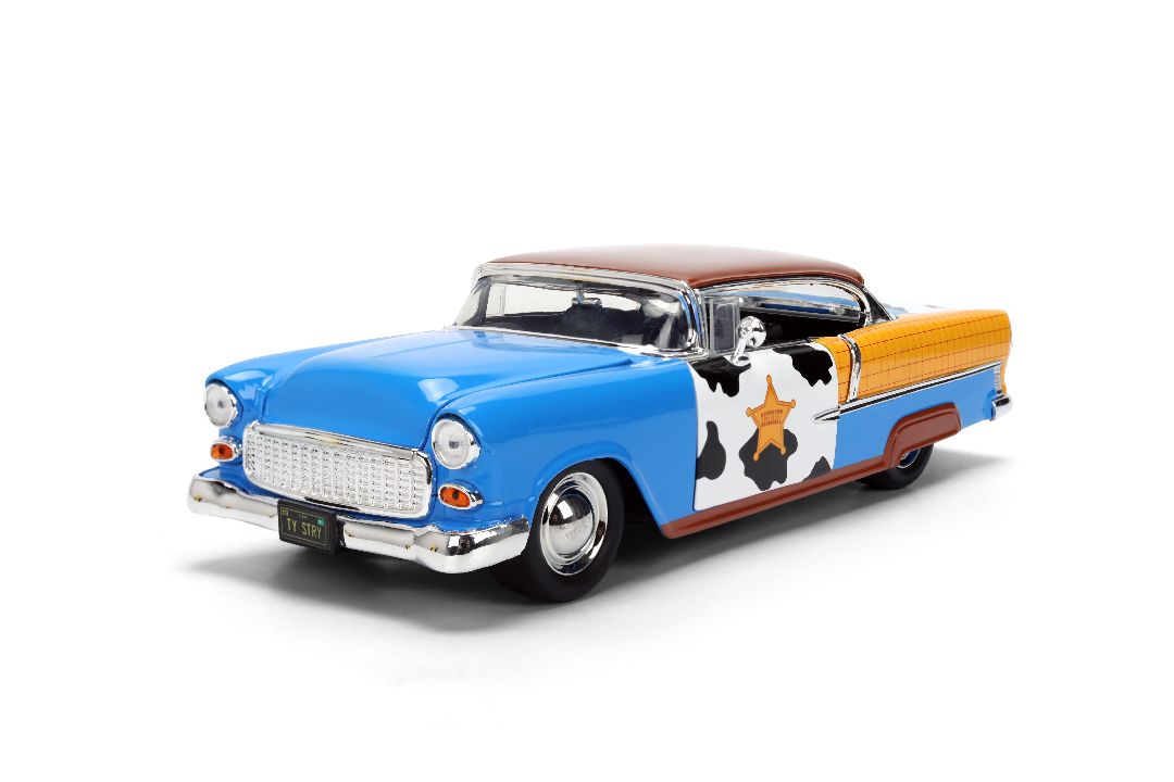 Jada 1:24 "Hollywood Ride" 1955 Chevy Bel Air w/WOODY Figure