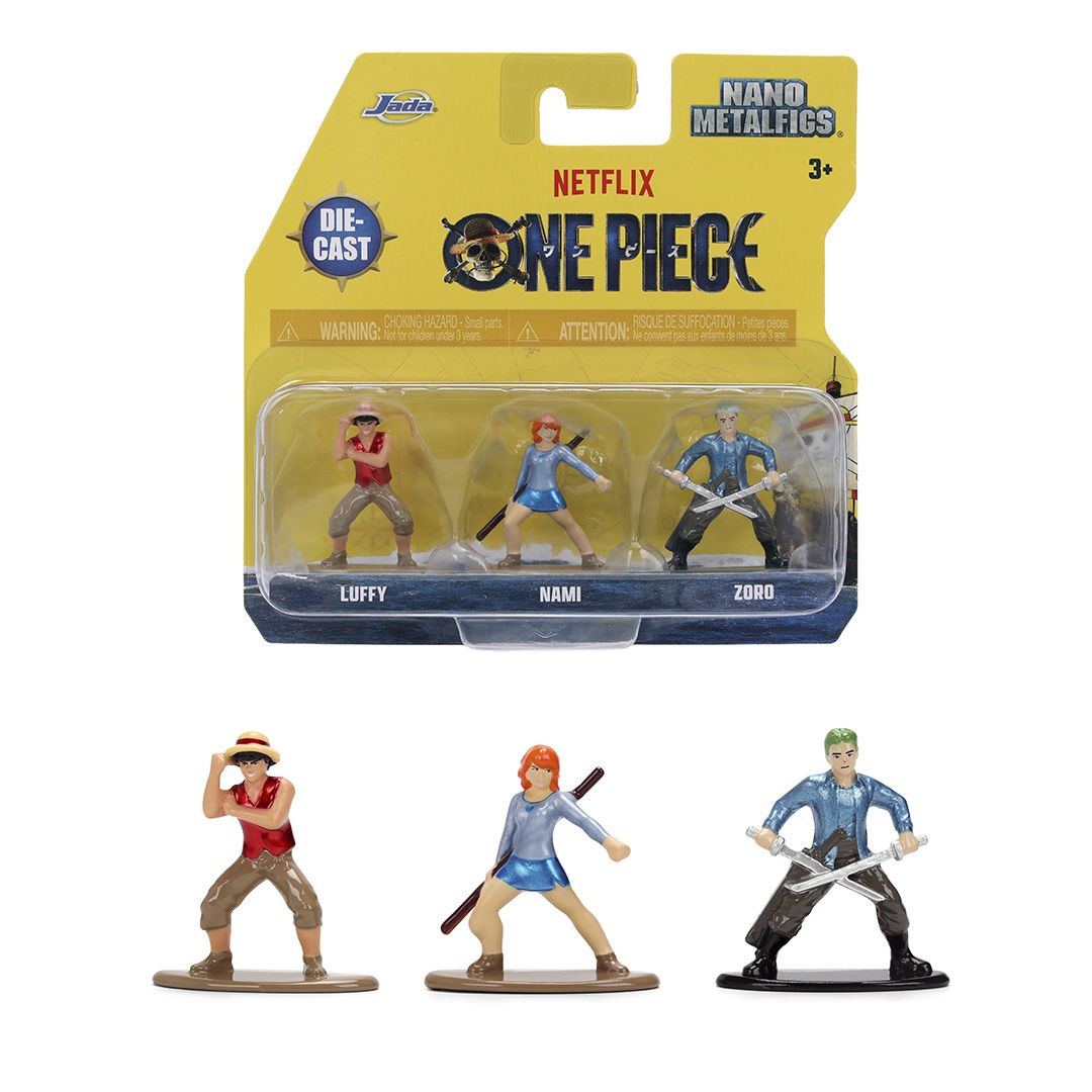 Jada 1.65" Nano Metalfigs - NETFLIX - ONE PIECE 3-Pack