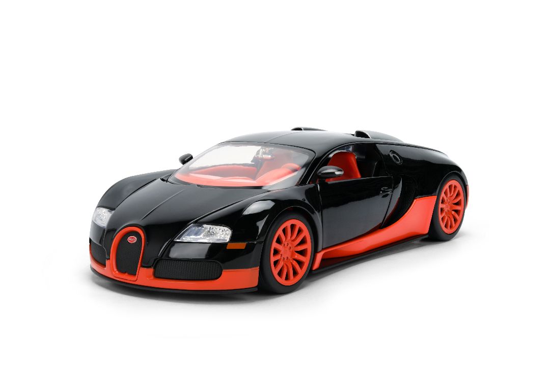 Jada 1/24 HYPERSPEC - 2011 Bugatti Veyron - Black/Orange