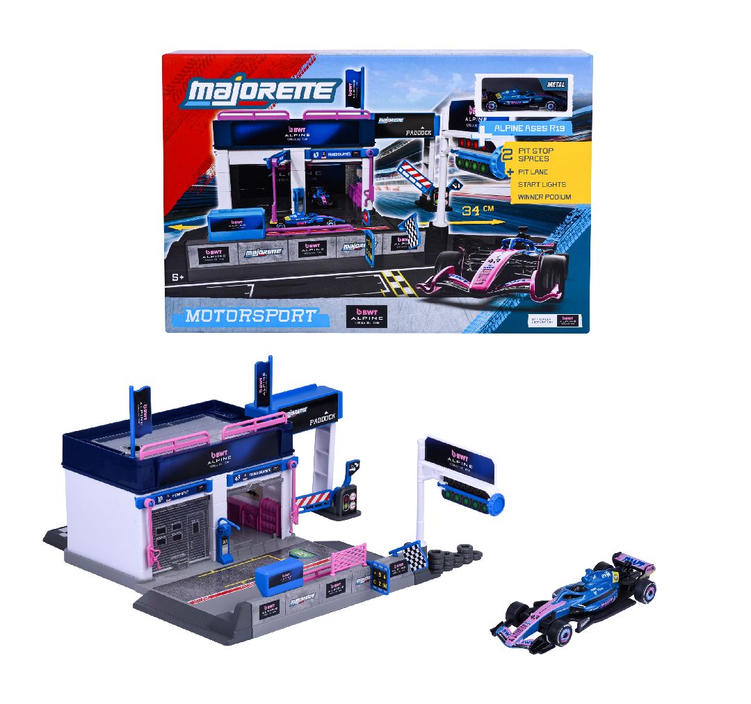 Jada "Majorette" - Alpine Pit Stop + 1 Vehicle Playset