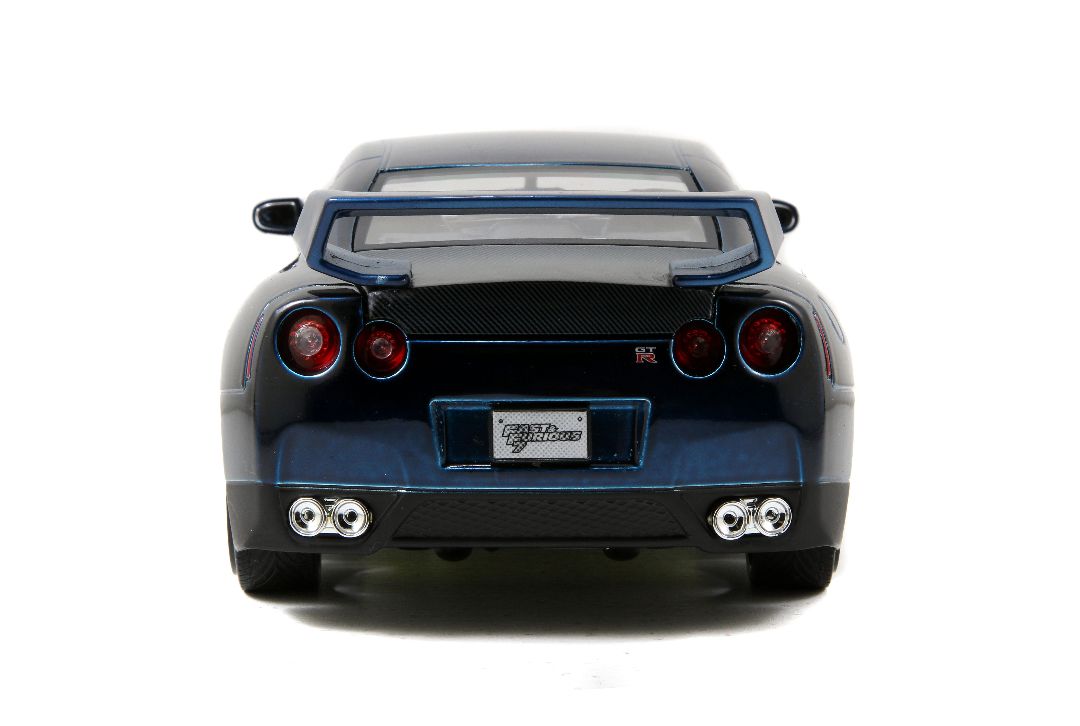 Jada 1/24 "Fast & Furious" Brian's 2009 Nissan GT-R - Blue - Click Image to Close