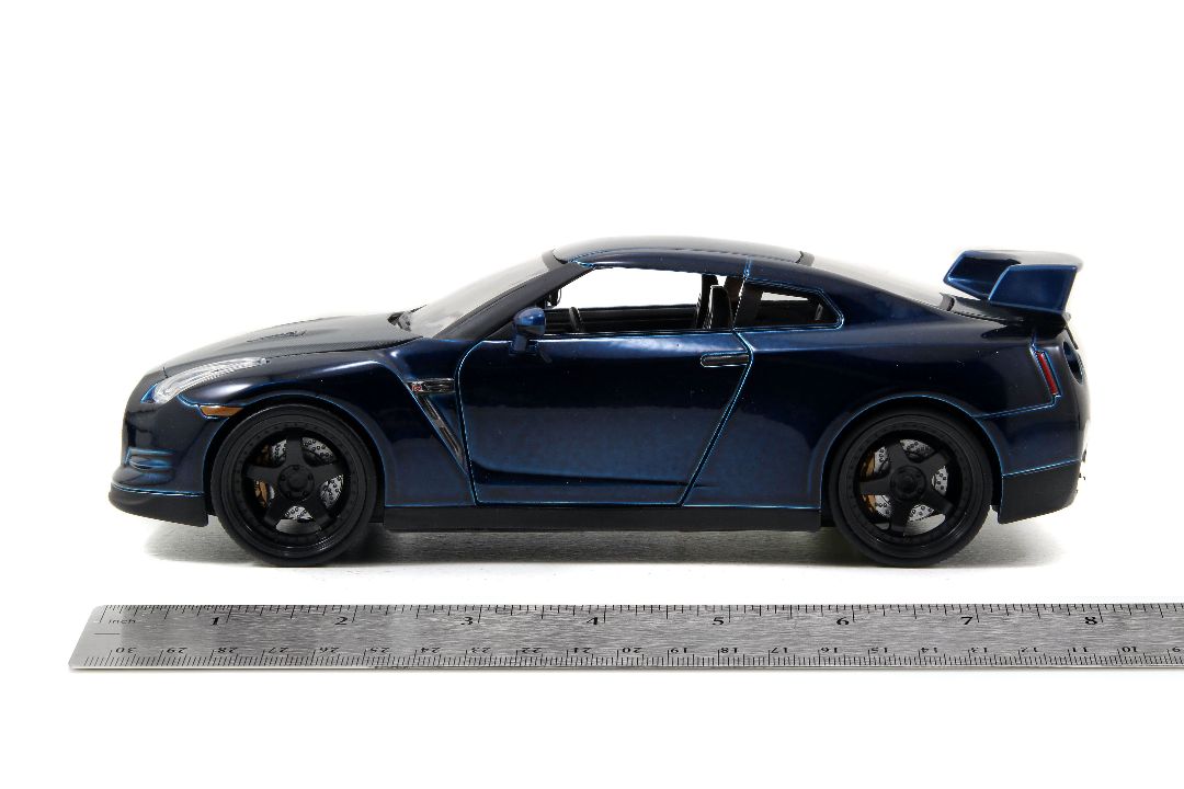 Jada 1/24 "Fast & Furious" Brian's 2009 Nissan GT-R - Blue - Click Image to Close