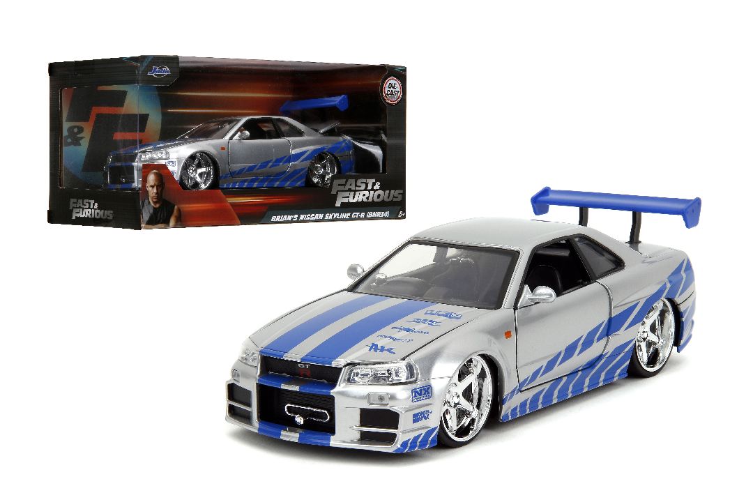 Jada 1/24 "Fast & Furious" Brian's Nissan Skyline GT-R (R34)