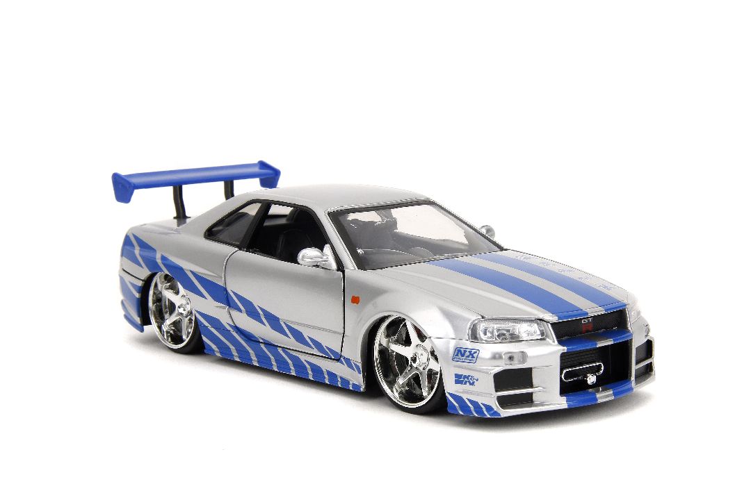 Jada 1/24 "Fast & Furious" Brian's Nissan Skyline GT-R (R34) - Click Image to Close