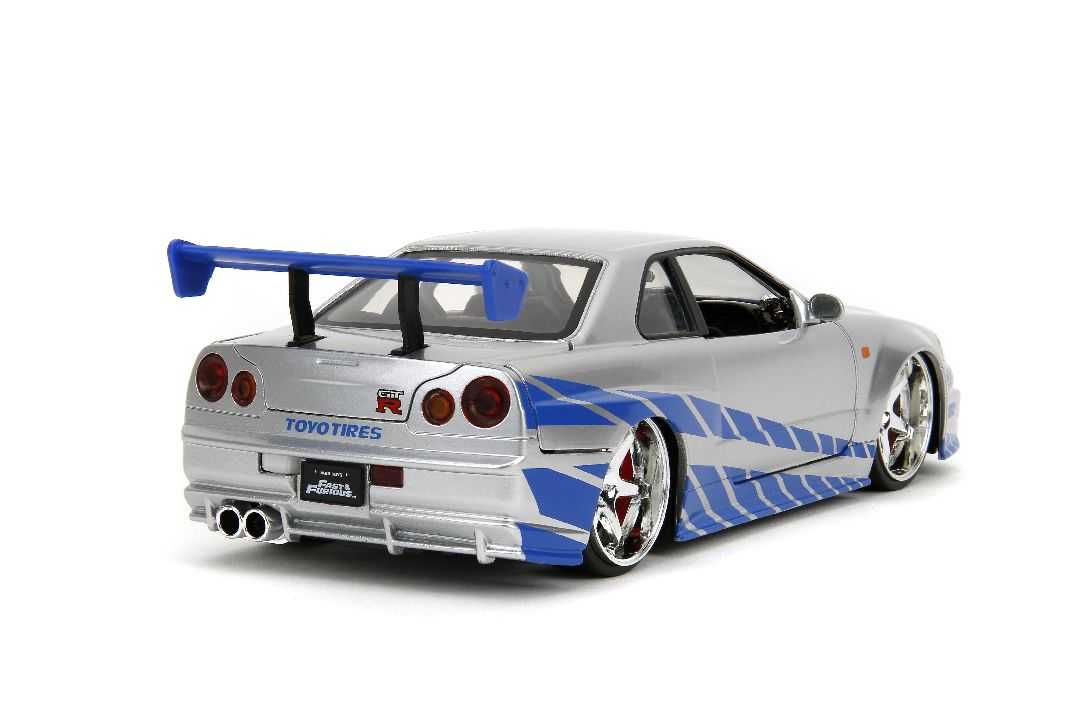 Jada 1/24 "Fast & Furious" Brian's Nissan Skyline GT-R (R34) - Click Image to Close