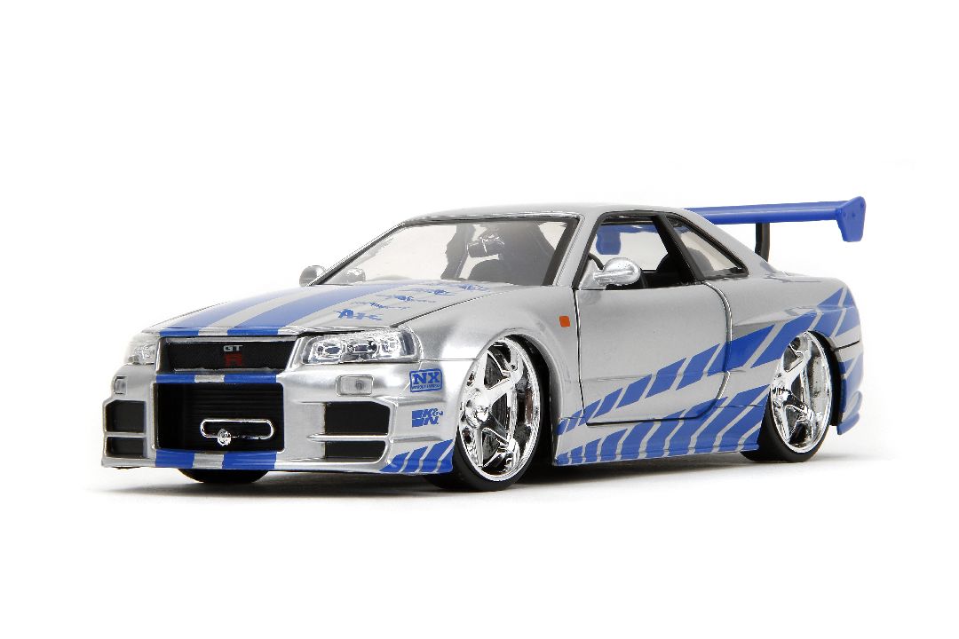 Jada 1/24 "Fast & Furious" Brian's Nissan Skyline GT-R (R34) - Click Image to Close