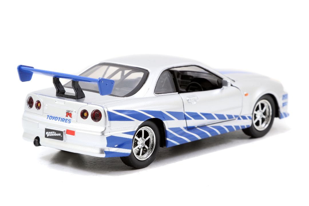 Jada 1/32 "Fast & Furious" Brian's Skyline GT-R (R34) Silver - Click Image to Close