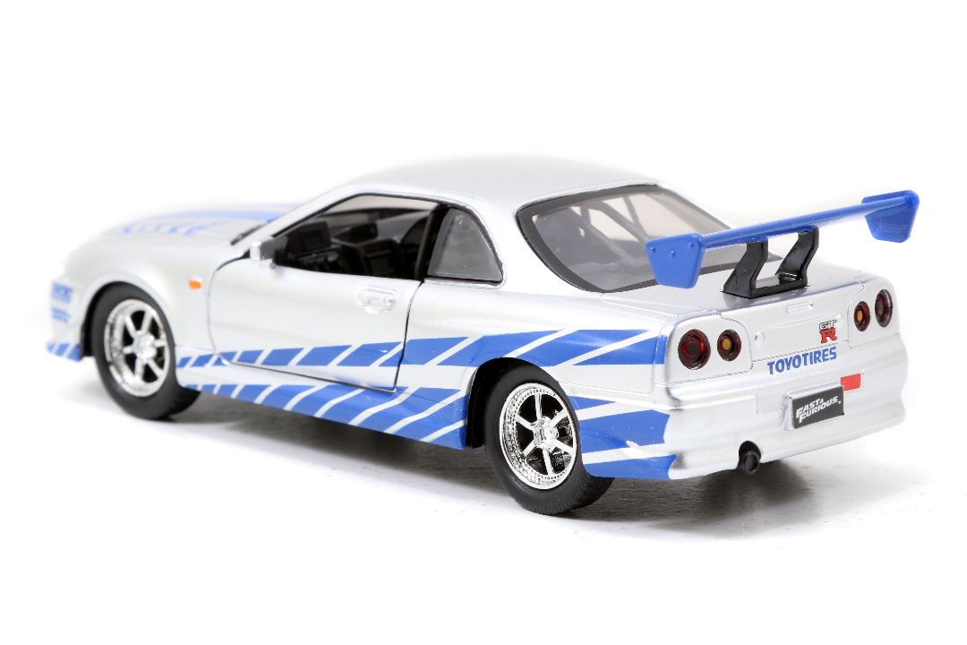 Jada 1/32 "Fast & Furious" Brian's Skyline GT-R (R34) Silver - Click Image to Close