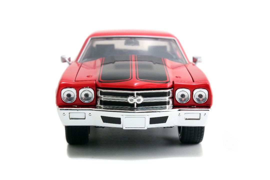 Jada 1/24 "Fast & Furious" Dom's Chevy Chevelle SS Red w/ Black - Click Image to Close