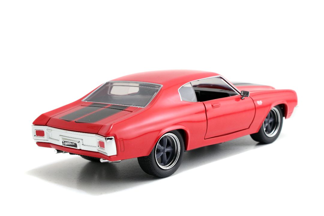 Jada 1/24 "Fast & Furious" Dom's Chevy Chevelle SS Red w/ Black - Click Image to Close