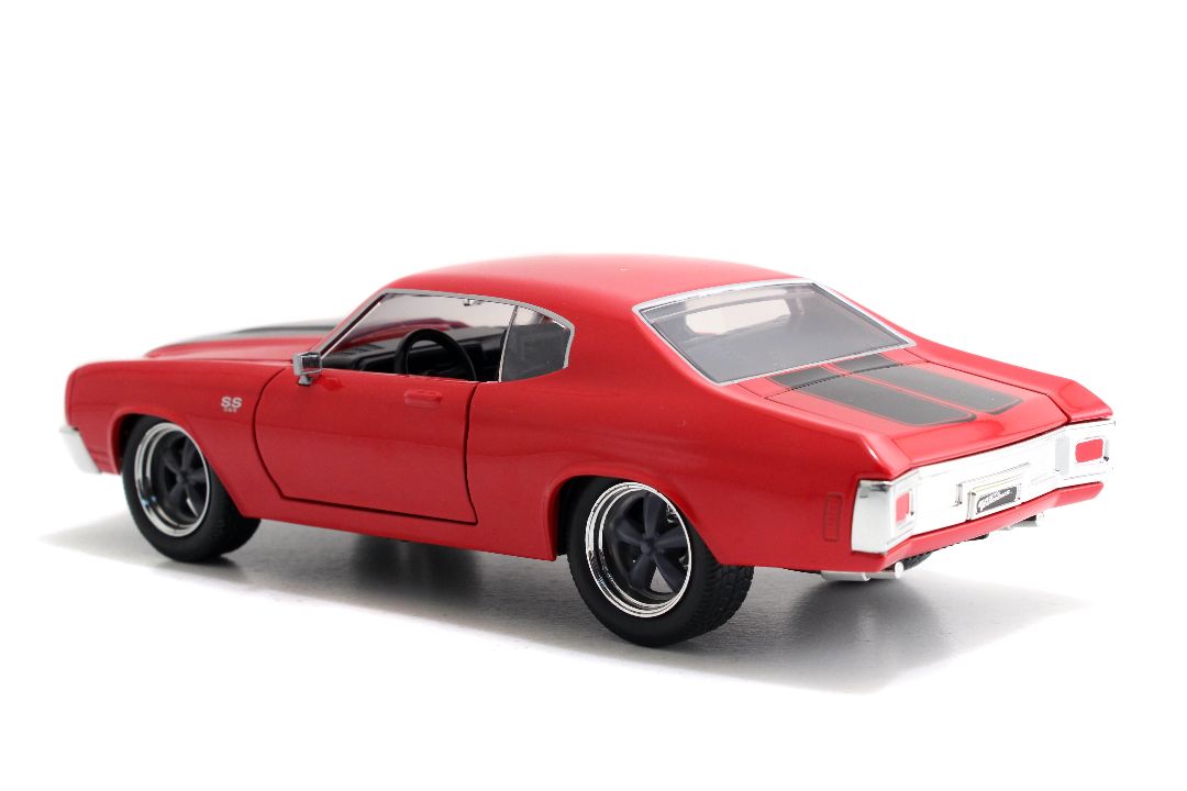 Jada 1/24 "Fast & Furious" Dom's Chevy Chevelle SS Red w/ Black - Click Image to Close