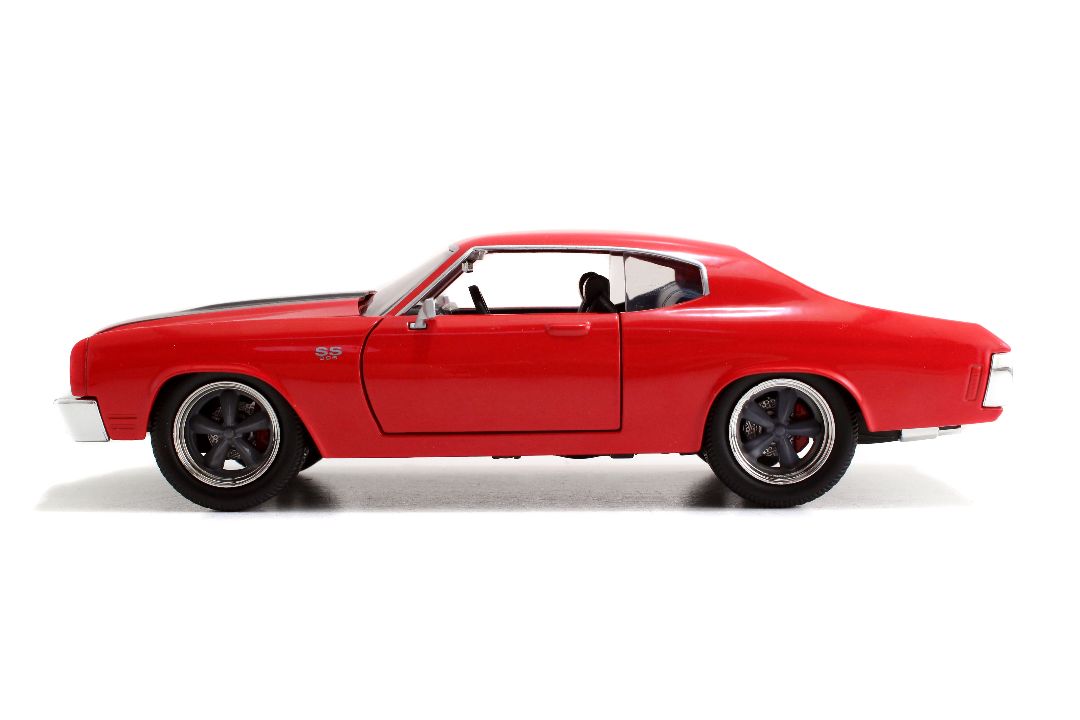 Jada 1/24 "Fast & Furious" Dom's Chevy Chevelle SS Red w/ Black - Click Image to Close