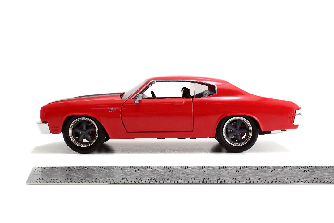 Jada 1/24 "Fast & Furious" Dom's Chevy Chevelle SS Red w/ Black - Click Image to Close